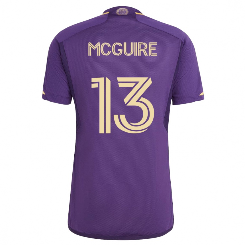 Damen Fußball Duncan Mcguire #13 Violett Heimtrikot Trikot 2023/24 T-Shirt Luxemburg
