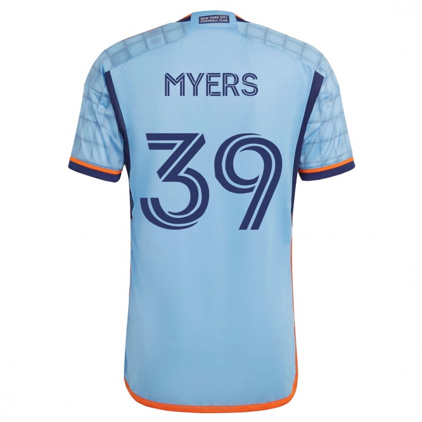 Damen Fußball Md Myers #39 Blau Heimtrikot Trikot 2023/24 T-Shirt Luxemburg