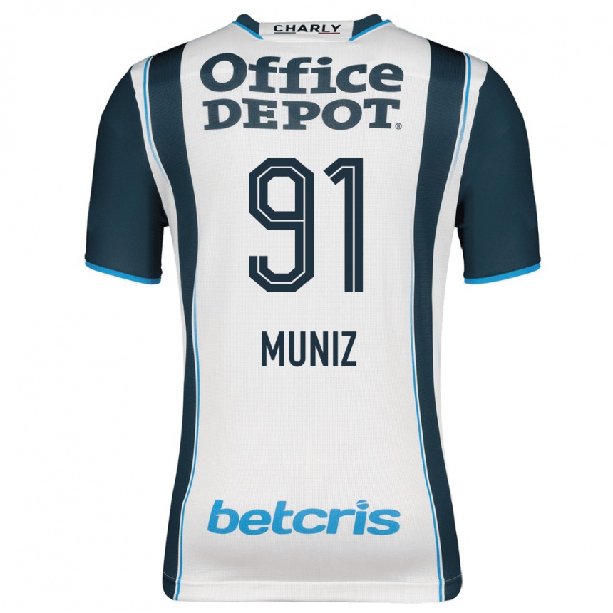 Damen Fußball Brandon Muñiz #91 Marine Heimtrikot Trikot 2023/24 T-Shirt Luxemburg
