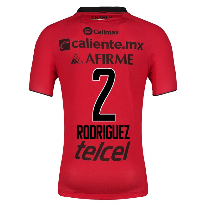 Damen Fußball Antonio Rodríguez #2 Rot Heimtrikot Trikot 2023/24 T-Shirt Luxemburg