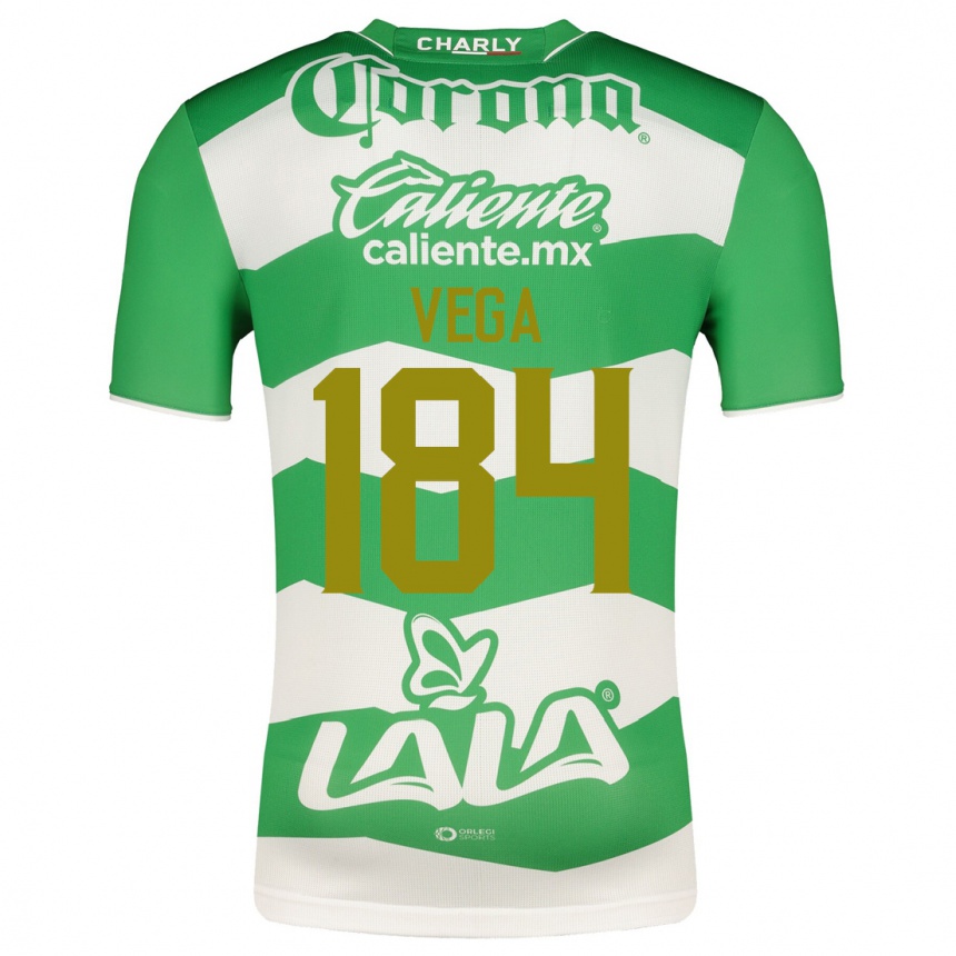 Damen Fußball Luis Vega #184 Grün Heimtrikot Trikot 2023/24 T-Shirt Luxemburg