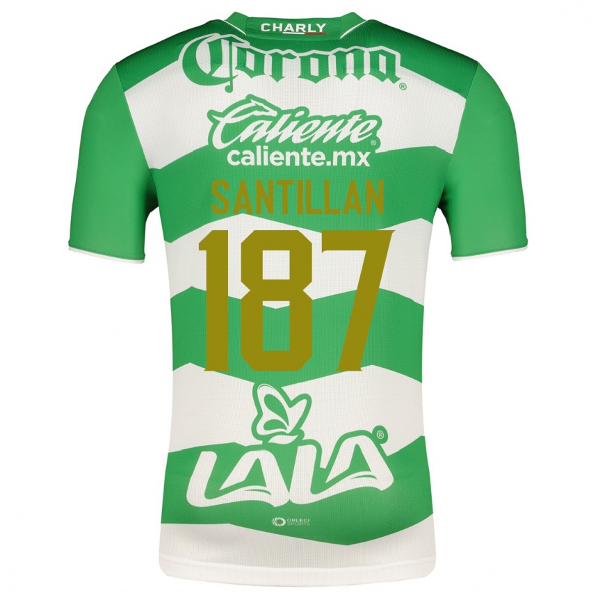 Damen Fußball Emilio Santillán #187 Grün Heimtrikot Trikot 2023/24 T-Shirt Luxemburg