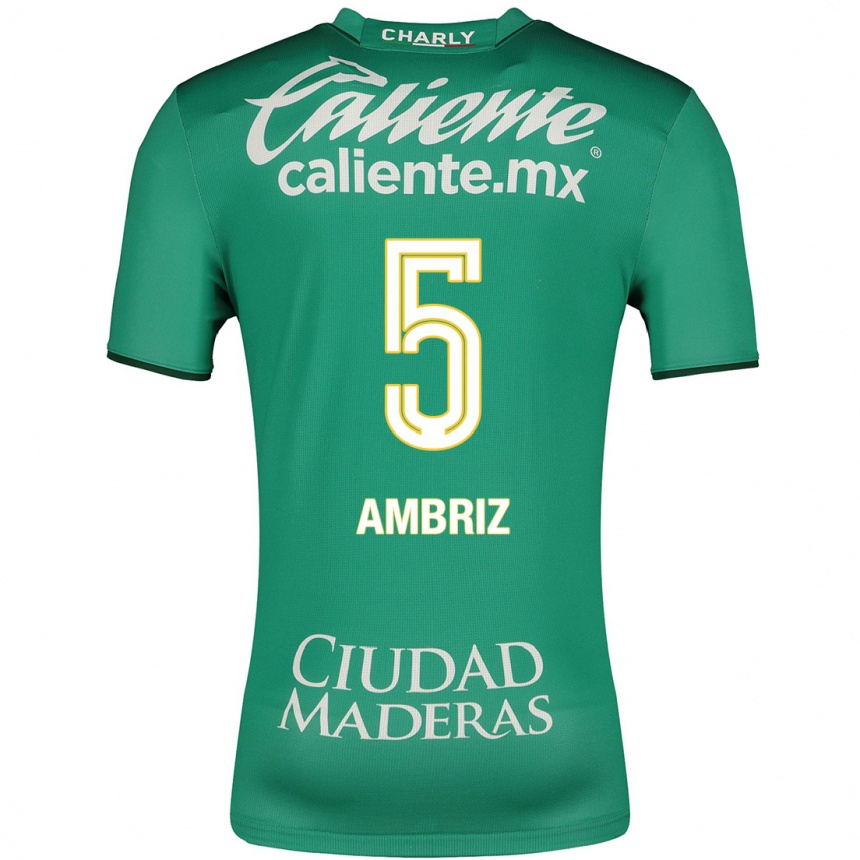 Damen Fußball Fidel Ambríz #5 Grün Heimtrikot Trikot 2023/24 T-Shirt Luxemburg
