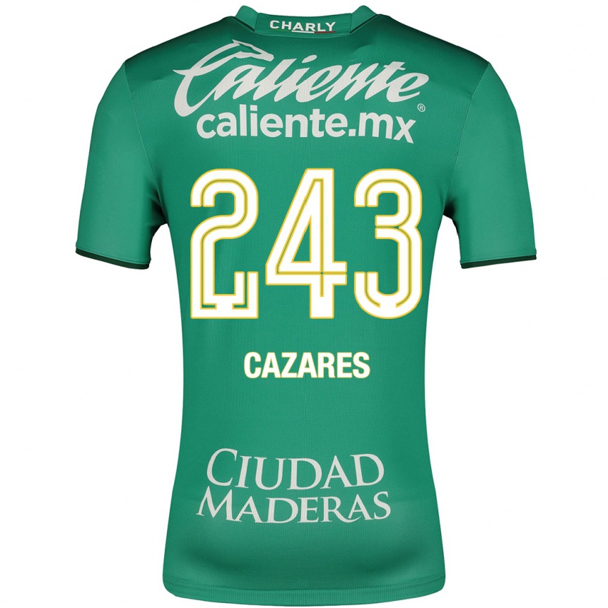Damen Fußball Juan Cázares #243 Grün Heimtrikot Trikot 2023/24 T-Shirt Luxemburg