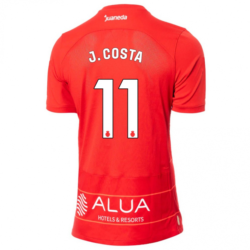 Damen Fußball Jaume Costa #11 Rot Heimtrikot Trikot 2023/24 T-Shirt Luxemburg