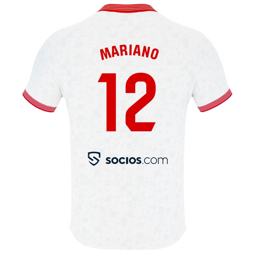 Damen Fußball Mariano Diaz #12 Weiß Heimtrikot Trikot 2023/24 T-Shirt Luxemburg