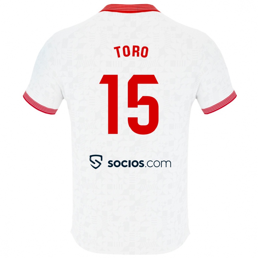 Damen Fußball Juanan Toro #15 Weiß Heimtrikot Trikot 2023/24 T-Shirt Luxemburg