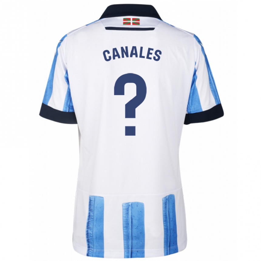 Damen Fußball Cristian Canales #0 Blau Weiss Heimtrikot Trikot 2023/24 T-Shirt Luxemburg