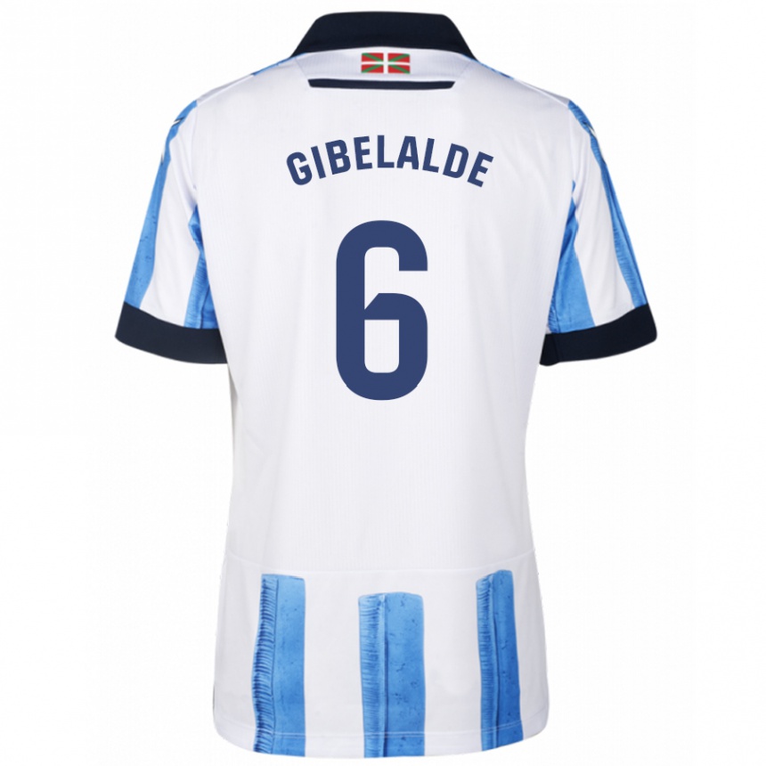 Damen Fußball Manex Gibelalde #6 Blau Weiss Heimtrikot Trikot 2023/24 T-Shirt Luxemburg