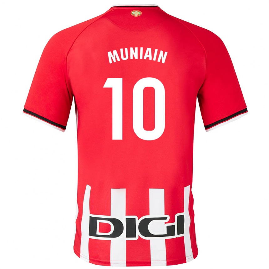 Damen Fußball Iker Muniain #10 Rot Heimtrikot Trikot 2023/24 T-Shirt Luxemburg
