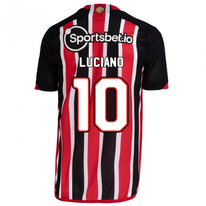 Damen Fußball Luciano #10 Blau Rot Auswärtstrikot Trikot 2023/24 T-Shirt Luxemburg