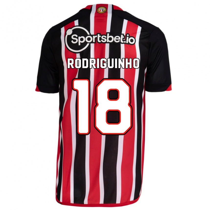 Damen Fußball Rodriguinho #18 Blau Rot Auswärtstrikot Trikot 2023/24 T-Shirt Luxemburg