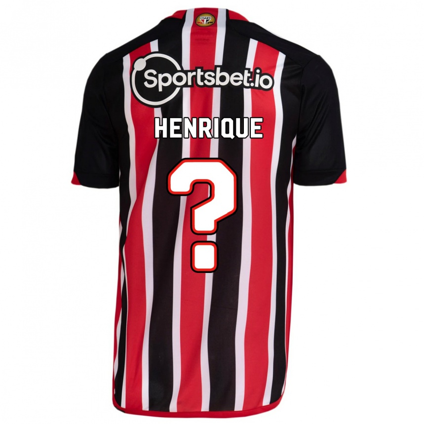 Damen Fußball Luiz Henrique #0 Blau Rot Auswärtstrikot Trikot 2023/24 T-Shirt Luxemburg