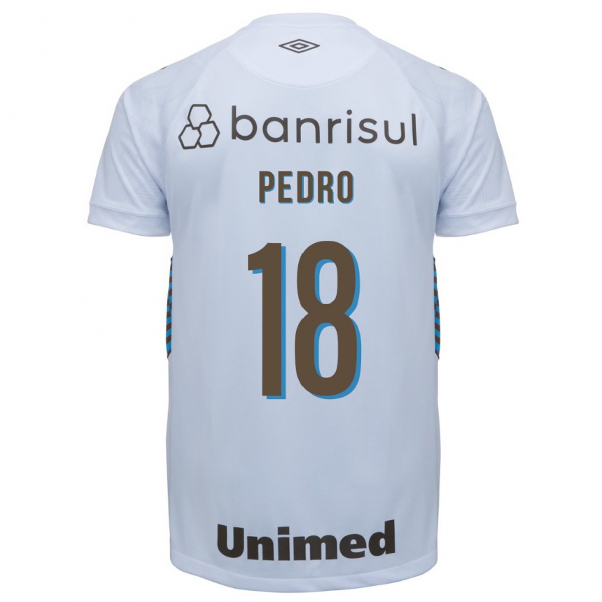 Damen Fußball João Pedro #18 Weiß Auswärtstrikot Trikot 2023/24 T-Shirt Luxemburg