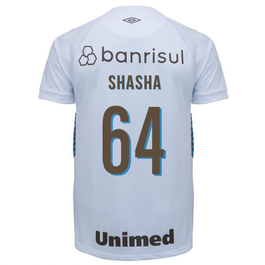 Damen Fußball Shashá #64 Weiß Auswärtstrikot Trikot 2023/24 T-Shirt Luxemburg