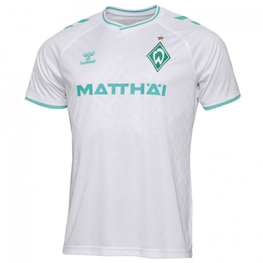 Damen Fußball Anthony Jung #3 Weiß Auswärtstrikot Trikot 2023/24 T-Shirt Luxemburg