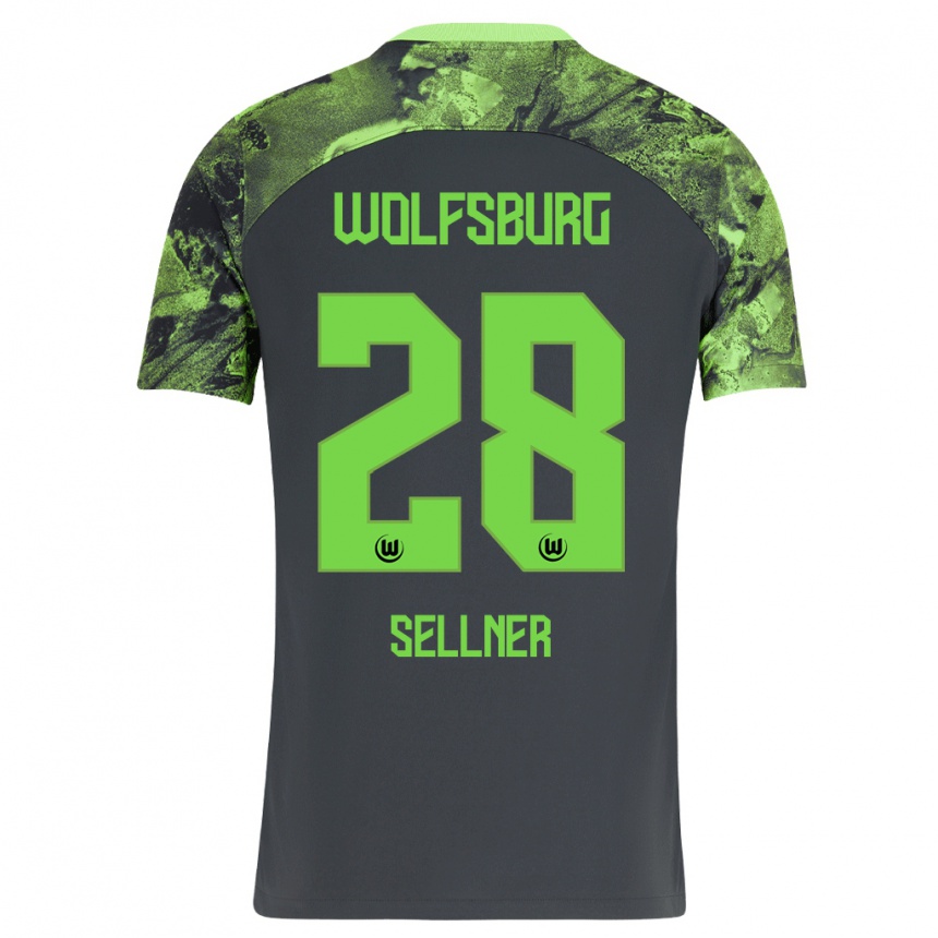 Damen Fußball Tabea Sellner #28 Dunkelgrau Auswärtstrikot Trikot 2023/24 T-Shirt Luxemburg