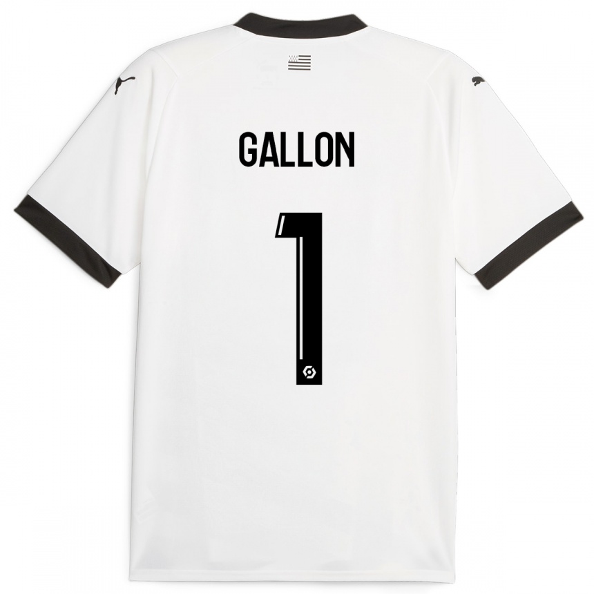 Damen Fußball Gauthier Gallon #1 Weiß Auswärtstrikot Trikot 2023/24 T-Shirt Luxemburg