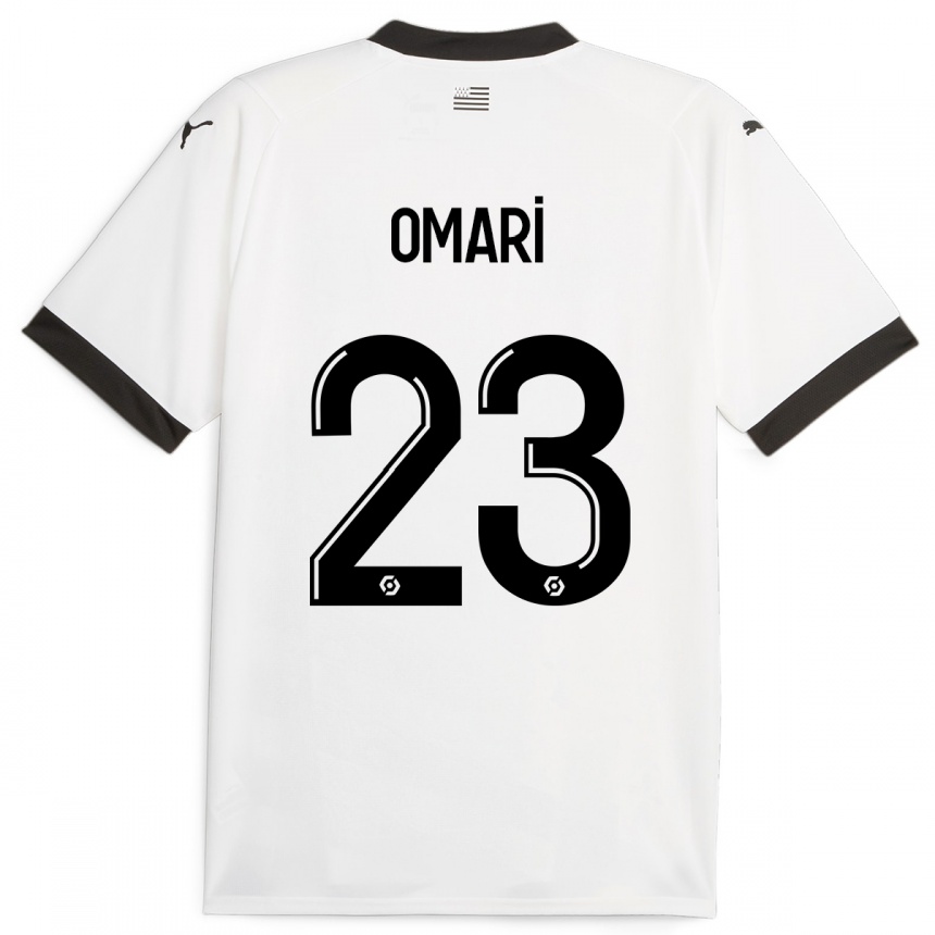 Damen Fußball Warmed Omari #23 Weiß Auswärtstrikot Trikot 2023/24 T-Shirt Luxemburg