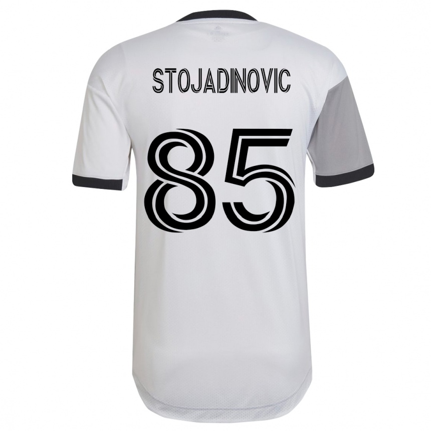 Damen Fußball Marko Stojadinovic #85 Weiß Auswärtstrikot Trikot 2023/24 T-Shirt Luxemburg