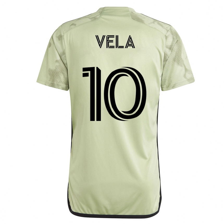 Damen Fußball Carlos Vela #10 Grün Auswärtstrikot Trikot 2023/24 T-Shirt Luxemburg
