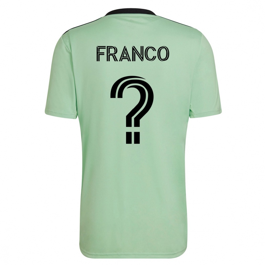 Damen Fußball Jordan Franco #0 Hellgrün Auswärtstrikot Trikot 2023/24 T-Shirt Luxemburg