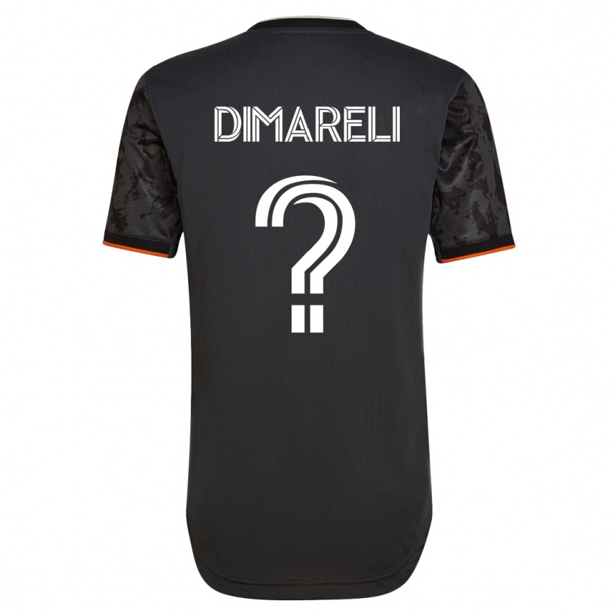 Damen Fußball Mattheo Dimareli #0 Schwarz Auswärtstrikot Trikot 2023/24 T-Shirt Luxemburg