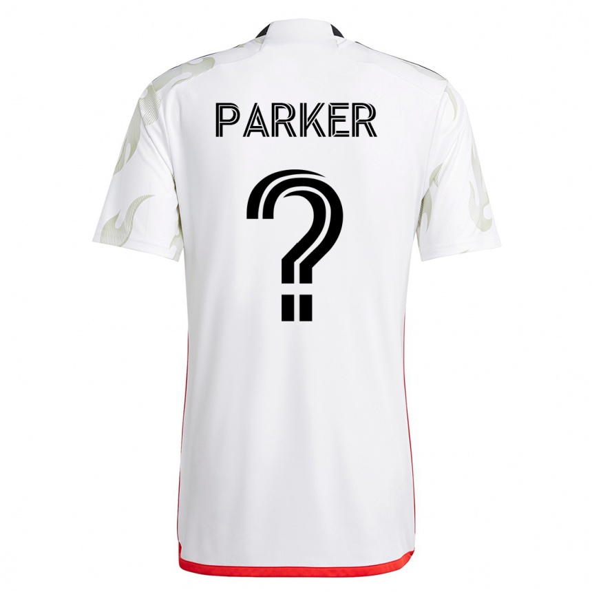Damen Fußball Isaiah Parker #0 Weiß Auswärtstrikot Trikot 2023/24 T-Shirt Luxemburg