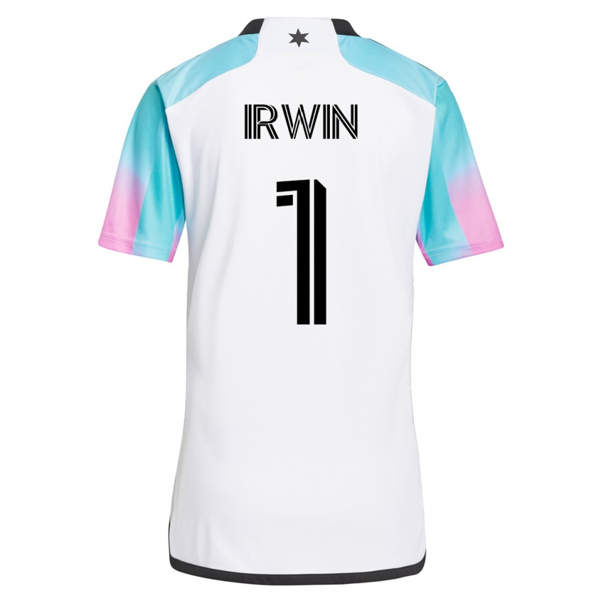 Damen Fußball Clint Irwin #1 Weiß Auswärtstrikot Trikot 2023/24 T-Shirt Luxemburg