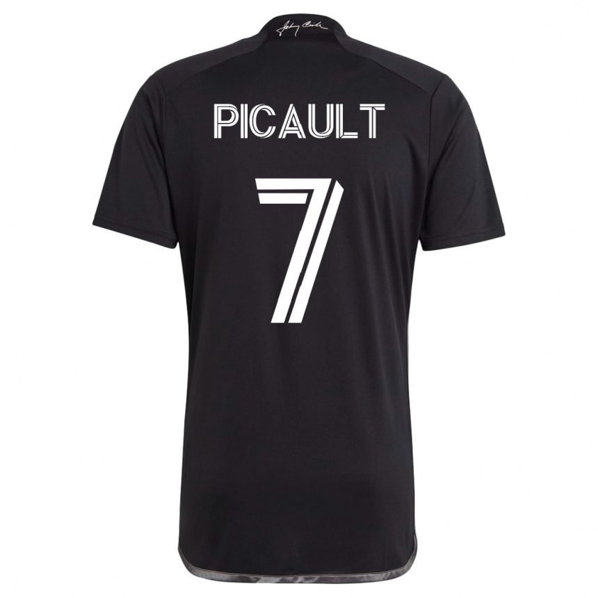 Damen Fußball Fafà Picault #7 Schwarz Auswärtstrikot Trikot 2023/24 T-Shirt Luxemburg