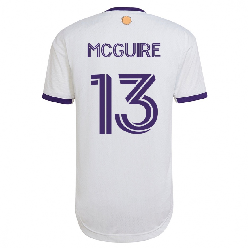 Damen Fußball Duncan Mcguire #13 Weiß Auswärtstrikot Trikot 2023/24 T-Shirt Luxemburg