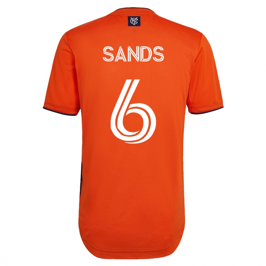 Damen Fußball James Sands #6 Schwarz Auswärtstrikot Trikot 2023/24 T-Shirt Luxemburg