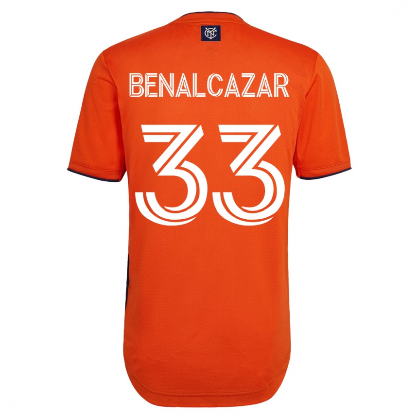 Damen Fußball Nico Benalcázar #33 Schwarz Auswärtstrikot Trikot 2023/24 T-Shirt Luxemburg
