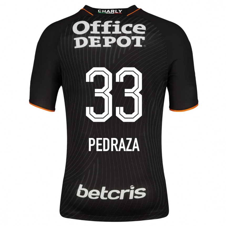 Damen Fußball Pedro Pedraza #33 Schwarz Auswärtstrikot Trikot 2023/24 T-Shirt Luxemburg