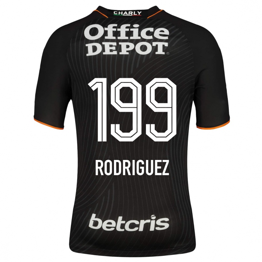 Damen Fußball Miguel Rodríguez #199 Schwarz Auswärtstrikot Trikot 2023/24 T-Shirt Luxemburg
