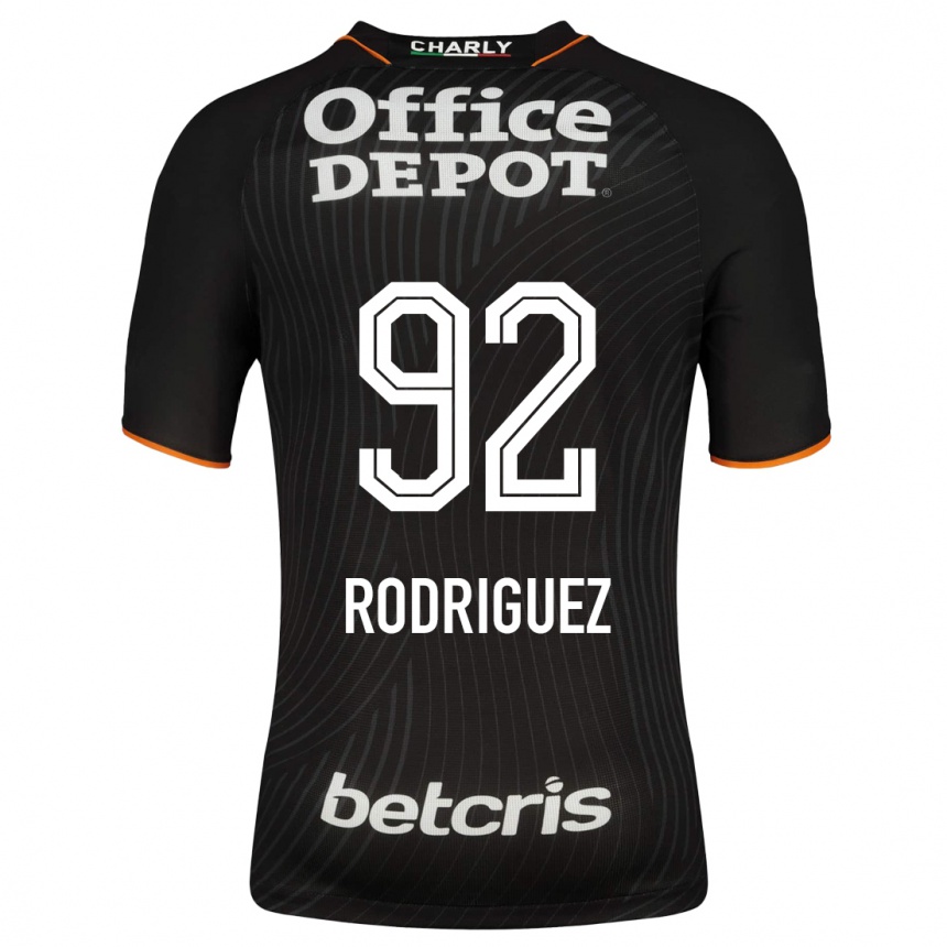 Damen Fußball Sergio Rodríguez #92 Schwarz Auswärtstrikot Trikot 2023/24 T-Shirt Luxemburg