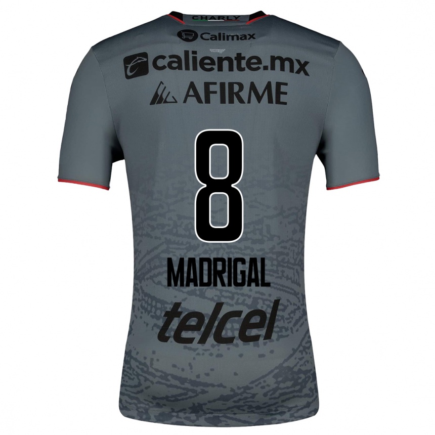 Damen Fußball Fernando Madrigal #8 Grau Auswärtstrikot Trikot 2023/24 T-Shirt Luxemburg