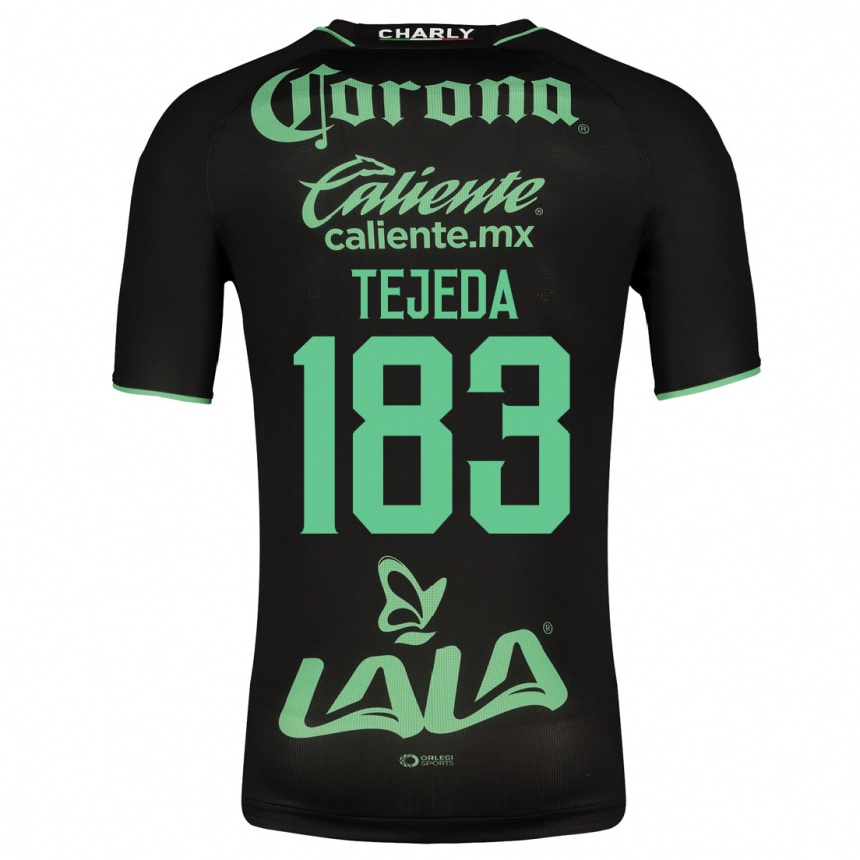 Damen Fußball Juan Tejeda #183 Schwarz Auswärtstrikot Trikot 2023/24 T-Shirt Luxemburg
