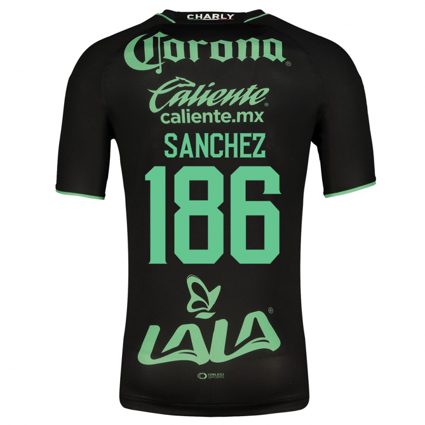 Damen Fußball David Sánchez #186 Schwarz Auswärtstrikot Trikot 2023/24 T-Shirt Luxemburg