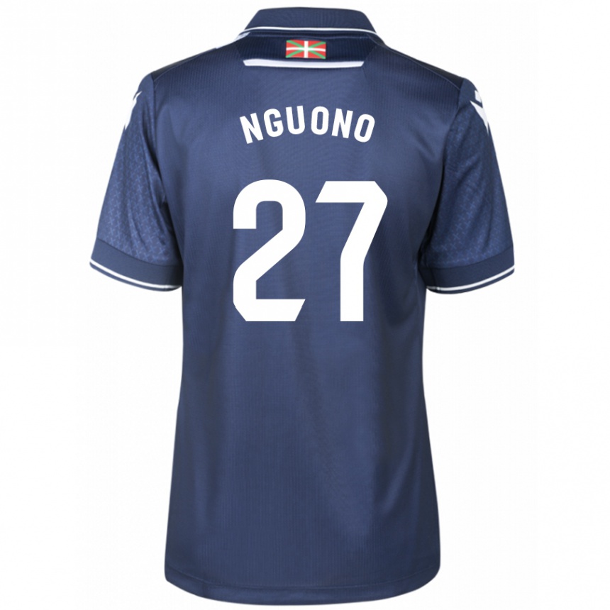 Damen Fußball Job Nguono #27 Marine Auswärtstrikot Trikot 2023/24 T-Shirt Luxemburg