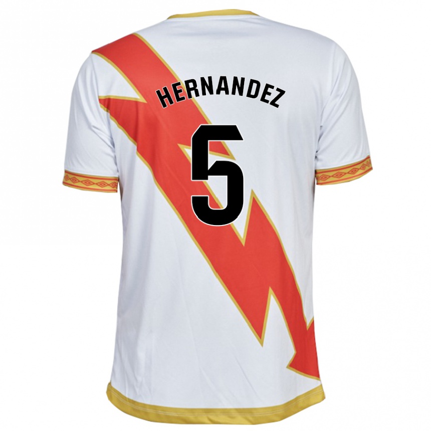 Kinder Fußball Aridane Hernández #5 Weiß Heimtrikot Trikot 2023/24 T-Shirt Luxemburg
