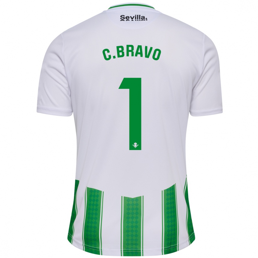 Kinder Fußball Claudio Bravo #1 Weiß Heimtrikot Trikot 2023/24 T-Shirt Luxemburg