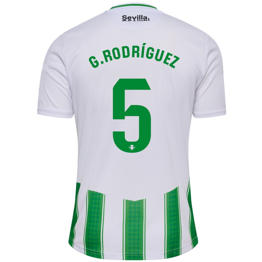Kinder Fußball Guido Rodríguez #5 Weiß Heimtrikot Trikot 2023/24 T-Shirt Luxemburg