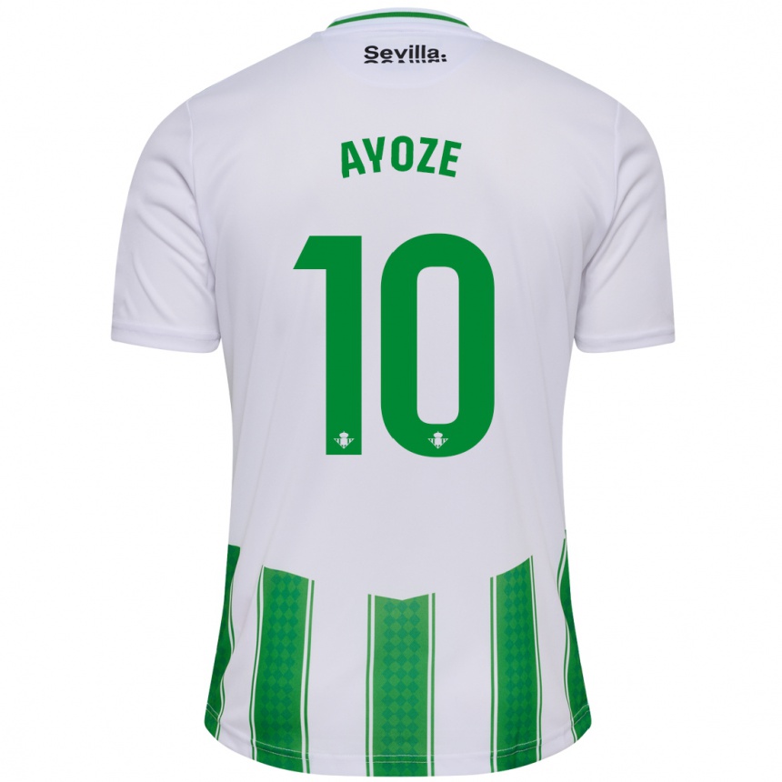 Kinder Fußball Ayoze Pérez #10 Weiß Heimtrikot Trikot 2023/24 T-Shirt Luxemburg