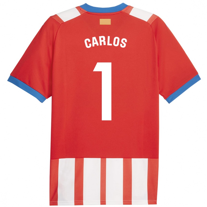 Kinder Fußball Juan Carlos #1 Rot-Weiss Heimtrikot Trikot 2023/24 T-Shirt Luxemburg