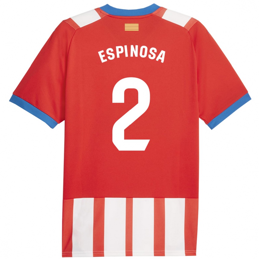 Kinder Fußball Bernardo Espinosa #2 Rot-Weiss Heimtrikot Trikot 2023/24 T-Shirt Luxemburg