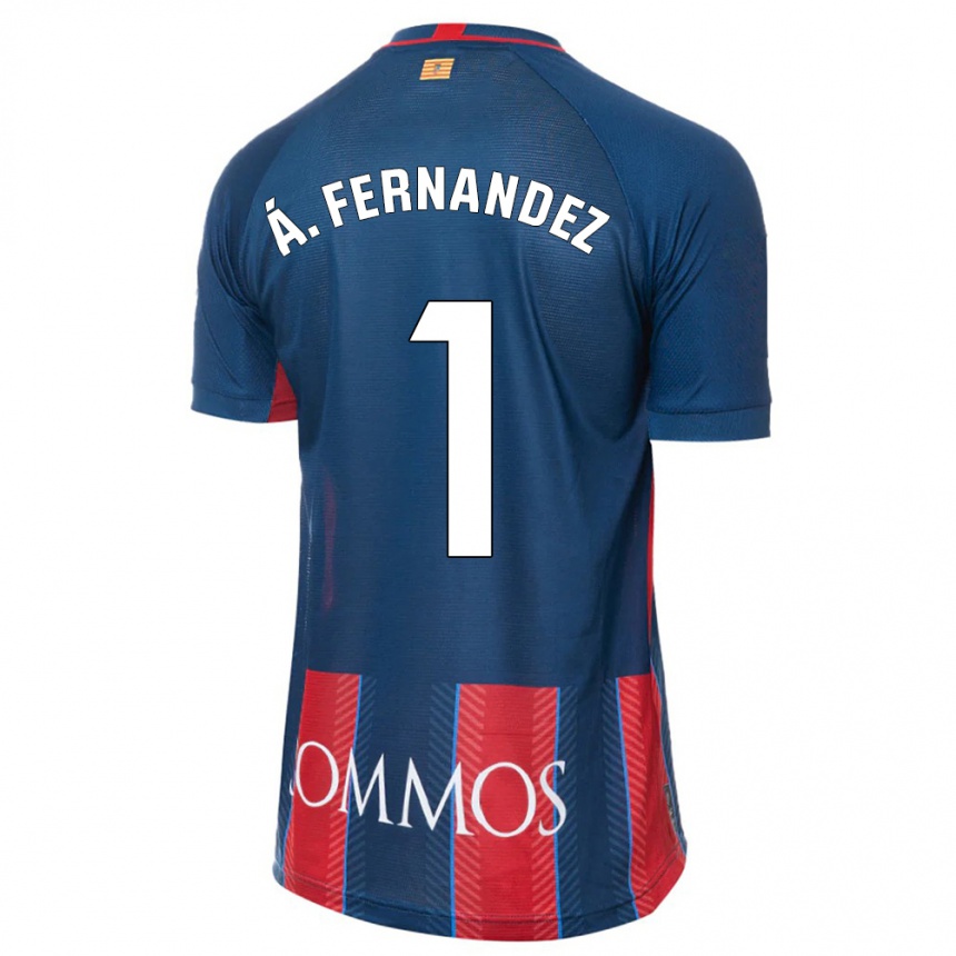 Kinder Fußball Álvaro Fernández #1 Marine Heimtrikot Trikot 2023/24 T-Shirt Luxemburg