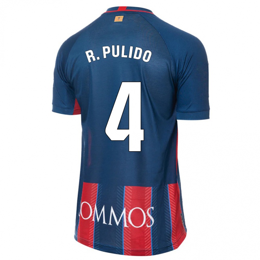 Kinder Fußball Rubén Pulido #4 Marine Heimtrikot Trikot 2023/24 T-Shirt Luxemburg