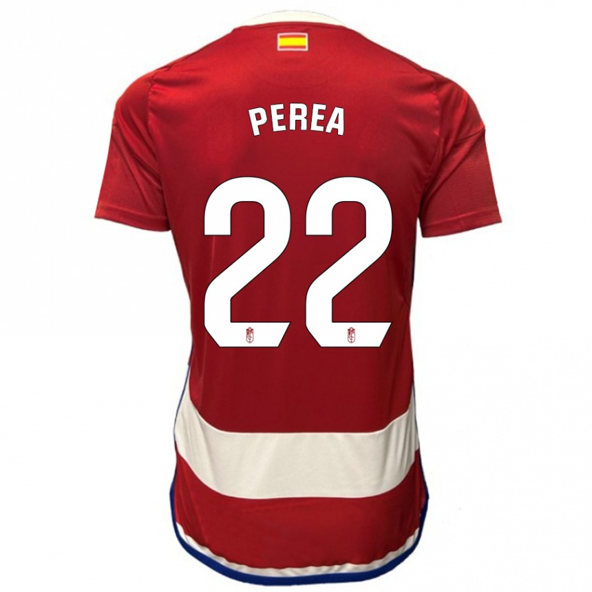 Kinder Fußball Alberto Perea #22 Rot Heimtrikot Trikot 2023/24 T-Shirt Luxemburg