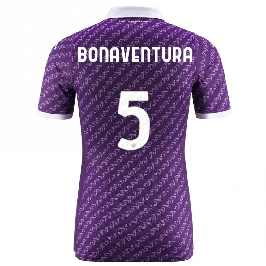 Kinder Fußball Giacomo Bonaventura #5 Violett Heimtrikot Trikot 2023/24 T-Shirt Luxemburg